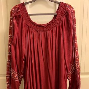 Boat collar hippie shirt